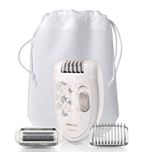 2200.jpg Philips Satin Essential Compact Epilator, 2 Speed Settings, Epilation Tweezing Discs, Washable Head, Smooth Shaving Head, Trimming Comb, Hp6423 - Image 1