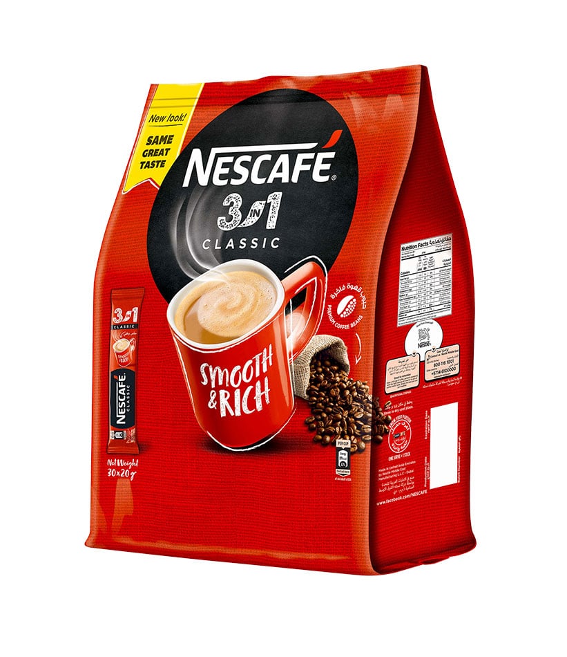Nescafé 3 in 1 Classic – 20 Sachets Bag –  Lebanon Shopping Buy  Online