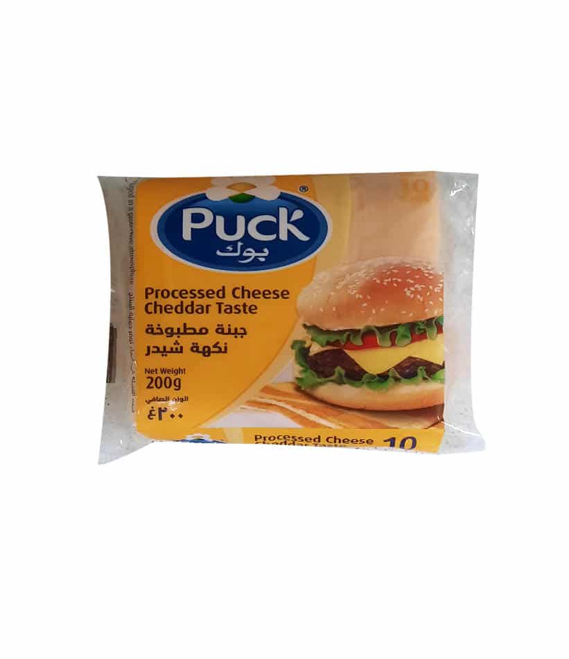 Puck Processed Cheese Cheddar Taste 200G *10 Slices - WasilOnline ...