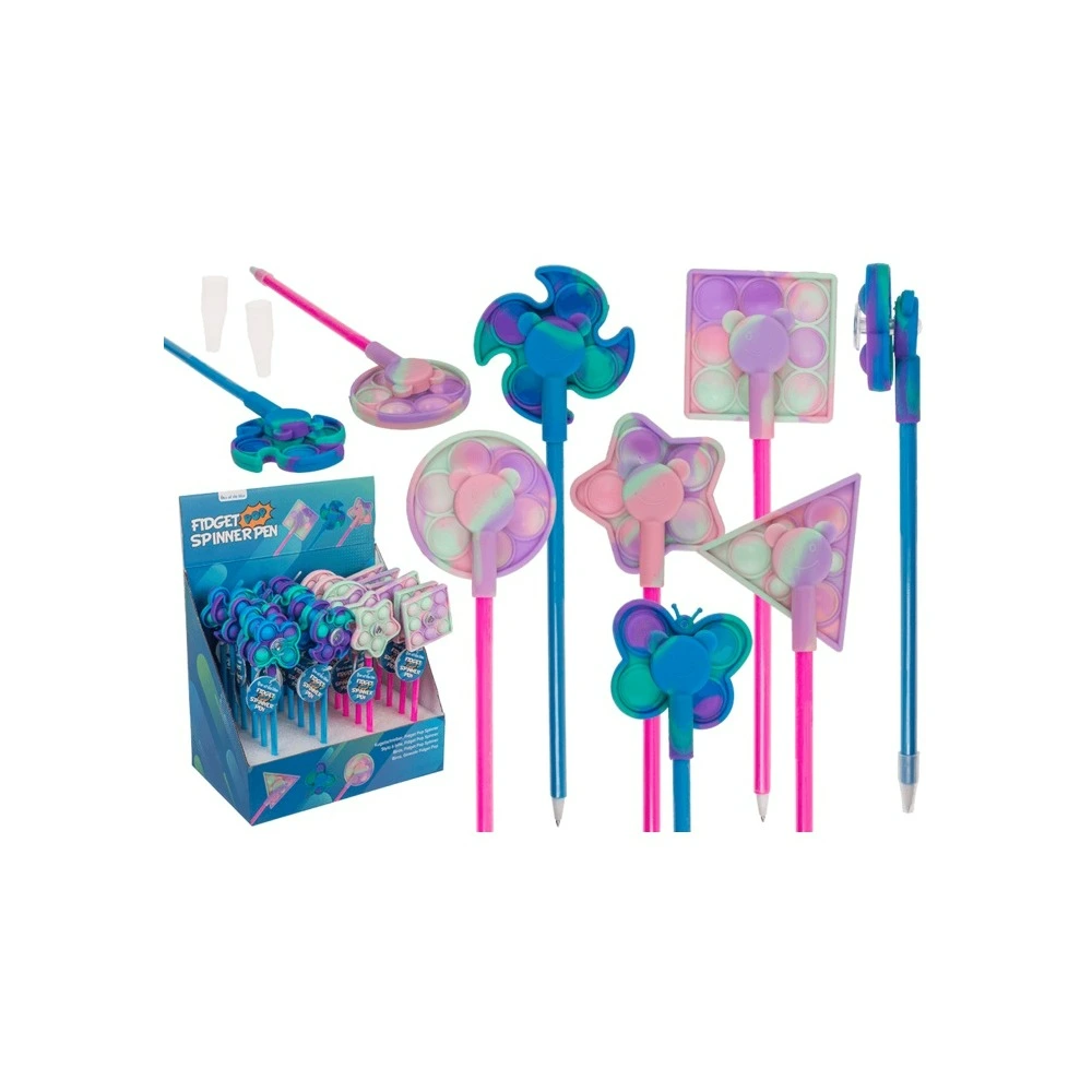4029811472413-Pink Out Of The Blue Pen Fidget Pop Spinner 24 Cm ink color: black #29/2817 Pink - Image 1