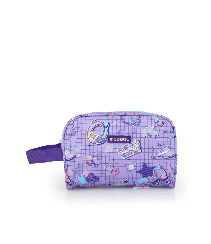8425126254038 Gabol Cosmatic Bag Funny Kids 22X14X10Cm #236088-025/2025 Lilac - Image 1